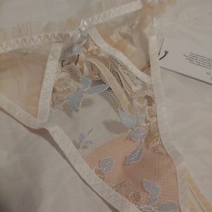 For Love and Lemons Victoria's SecretWinter Snow Floral Thong Panty
